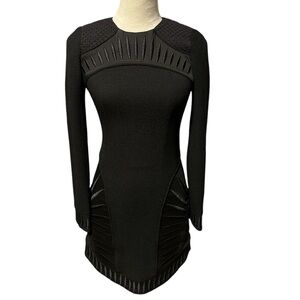 BLESS’ED ARE THE MEEK “The Palm” Embroidered Long Sleeve Bodycon Mini Dress Sz.0